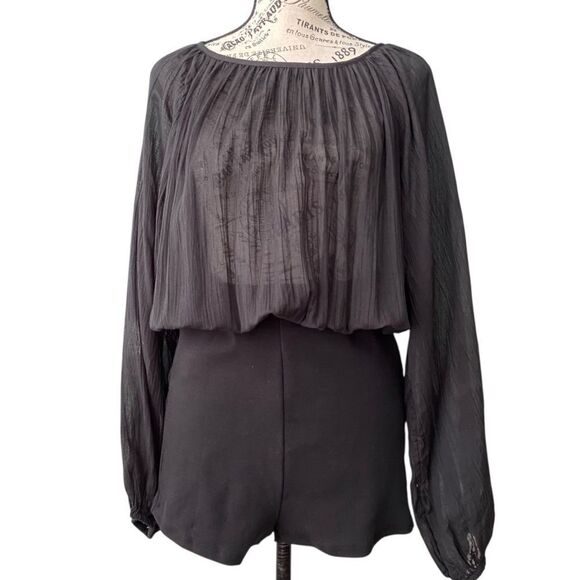 NEW Free People Real Resort Romper in Black Size Medium - Picture 3 of 12